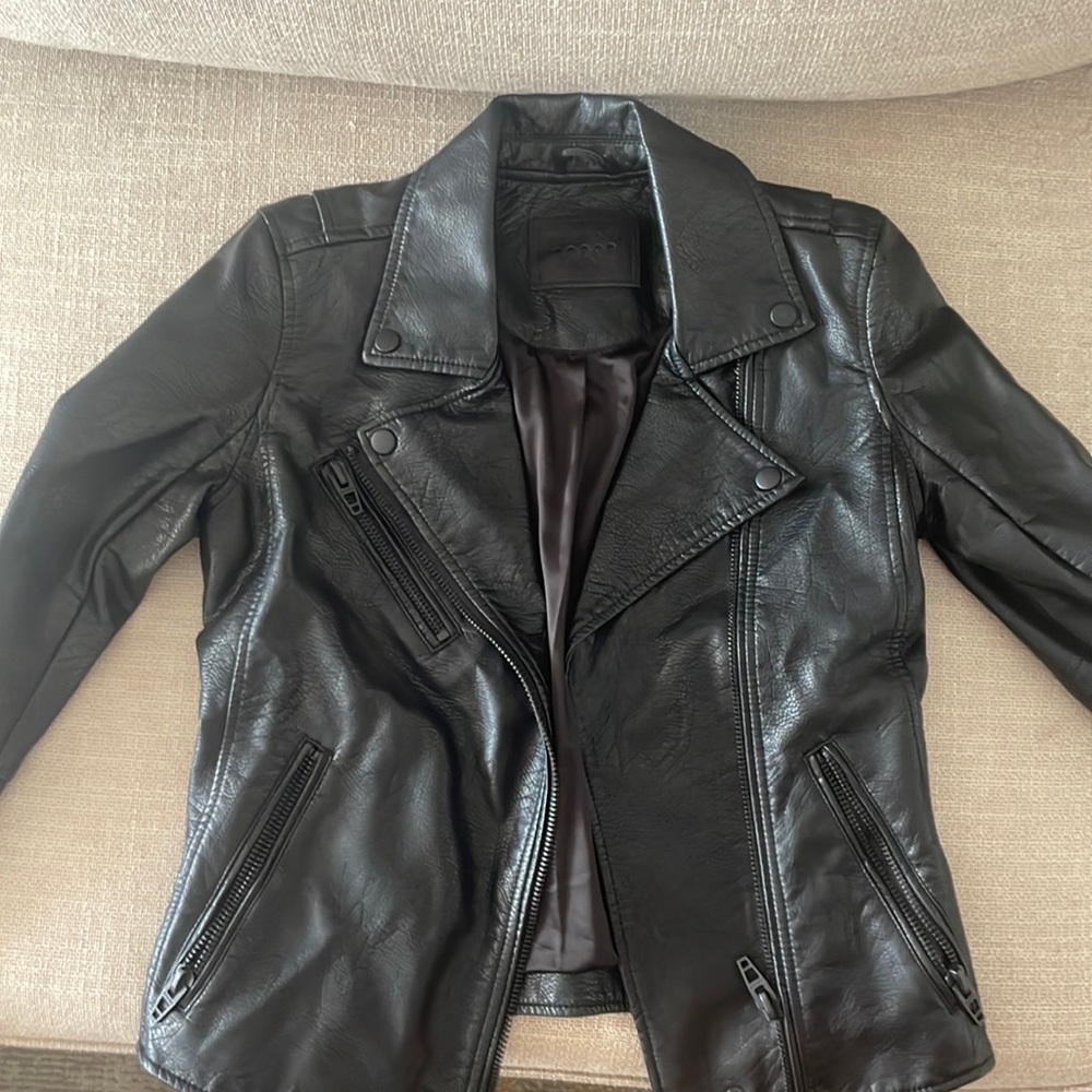 BlankNYC leather jacket all black